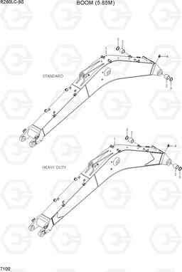 7100 BOOM (5.85M) R260LC-9S(BRAZIL), Hyundai