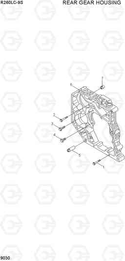 9030 REAR GEAR HOUSING R260LC-9S(BRAZIL), Hyundai