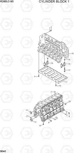 9040 CYLINDER BLOCK 1 R260LC-9S(BRAZIL), Hyundai