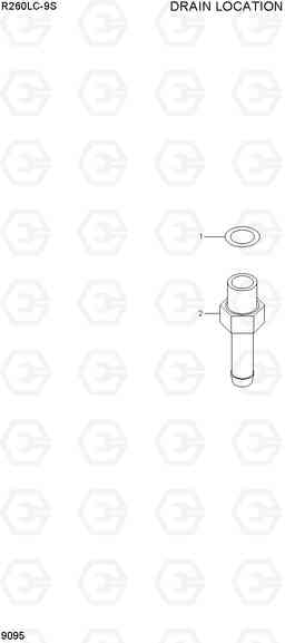 9095 DRAIN LOCATION R260LC-9S(BRAZIL), Hyundai