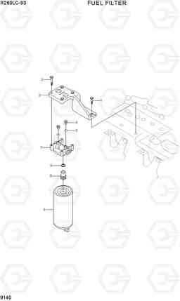 9140 FUEL FILTER R260LC-9S(BRAZIL), Hyundai