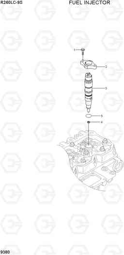 9380 FUEL INJECTIOR R260LC-9S(BRAZIL), Hyundai