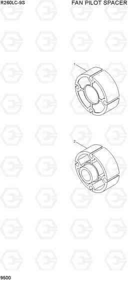 9500 FAN PILOT SPACER R260LC-9S(BRAZIL), Hyundai