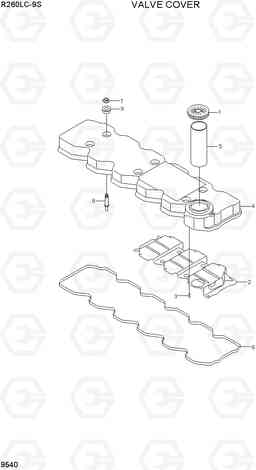 9540 VALVE COVER R260LC-9S(BRAZIL), Hyundai