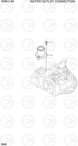 9560 WATER OUTLET CONNECTION R260LC-9S(BRAZIL), Hyundai