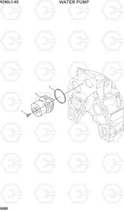 9580 WATER PUMP R260LC-9S(BRAZIL), Hyundai