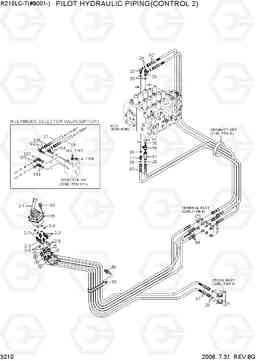 3210 PILOT HYDRAULIC PIPING(CONTROL 2) R210LC-7(#98001-), Hyundai