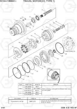 4161 TRAVEL MOTOR(2/2, TYPE 1) R210LC-7(#98001-), Hyundai