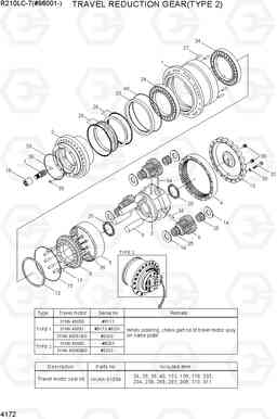 4172 TRAVEL REDUCTION GEAR(TYPE 2) R210LC-7(#98001-), Hyundai