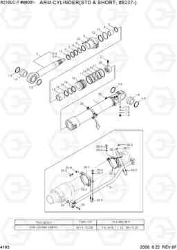 4193 ARM CYLINDER(STD & SHORT, #8237-) R210LC-7(#98001-), Hyundai