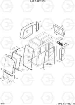 6040 CAB ASSY(3/6) R210LC-7(#98001-), Hyundai