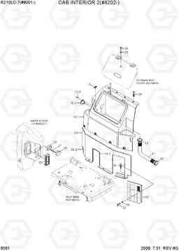 6091 CAB INTERIOR 2(#8202-) R210LC-7(#98001-), Hyundai