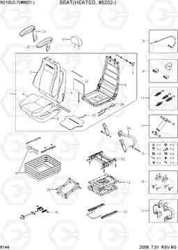 6144 SEAT(HEATED, #8202-) R210LC-7(#98001-), Hyundai