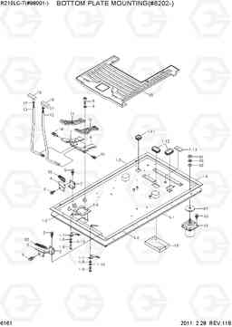 6161 BOTTOM PLATE NOUNTING(#8202-) R210LC-7(#98001-), Hyundai