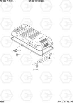 6250 ENGINE HOOD R210LC-7(#98001-), Hyundai