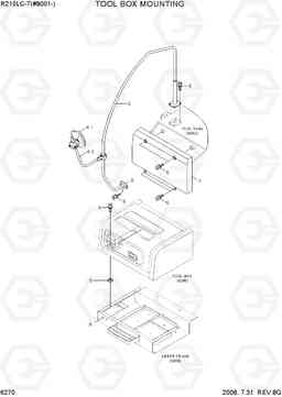 6270 TOOL BOX MOUNTING R210LC-7(#98001-), Hyundai