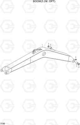7130 BOOM(5.2M, OPT) R210LC-7(#98001-), Hyundai