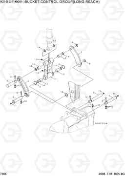 7305 BUCKET CONTROL GROUP(LONG REACH) R210LC-7(#98001-), Hyundai