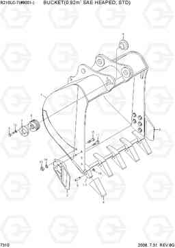 7310 BUCKET(0.92M3 SAE HEAPED, STD) R210LC-7(#98001-), Hyundai