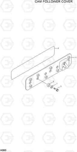 A080 CAM FOLLOWER COVER R210LC-7(#98001-), Hyundai