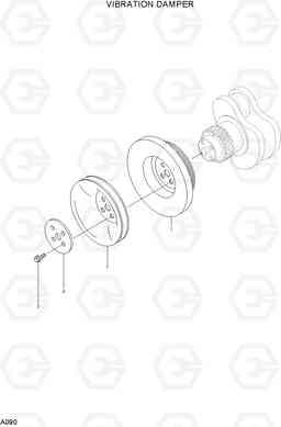 A090 VIBRATION DAMPER R210LC-7(#98001-), Hyundai