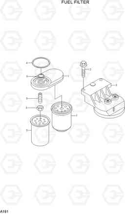A191 FUEL FILTER R210LC-7(#98001-), Hyundai
