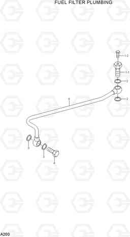 A200 FUEL FILTER PLUMBING R210LC-7(#98001-), Hyundai