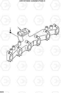 A525 AIR INTAKE CONNECTION 6 R210LC-7(#98001-), Hyundai