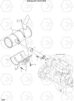 1040 EXHAUST SYSTEM R210LC-7H(#9001-), Hyundai