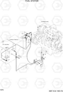 1070 FUEL SYSTEM R210LC-7H(#9001-), Hyundai