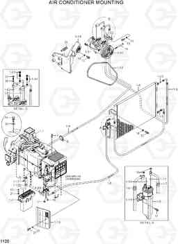 1120 AIR CONDITIONER MOUNTING R210LC-7H(#9001-), Hyundai