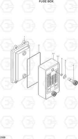 2100 FUSE BOX R210LC-7H(#9001-), Hyundai