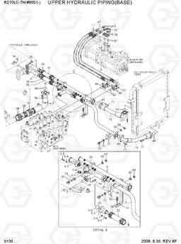 3100 UPPER HYDRAULIC PIPING(BASE) R210LC-7H(#9001-), Hyundai