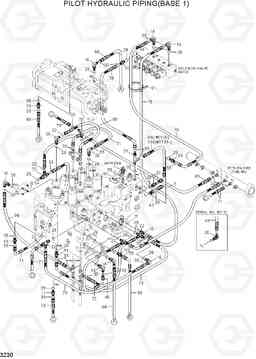 3230 PILOT HYDRAULIC PIPING(BASE 1) R210LC-7H(#9001-), Hyundai