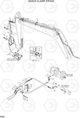 3450 QUICK CLAMP PIPING R210LC-7H(#9001-), Hyundai