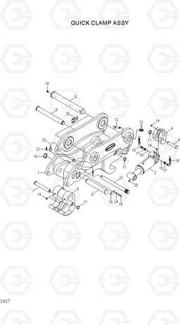 3457 QUICK CLAMP ASSY R210LC-7H(#9001-), Hyundai