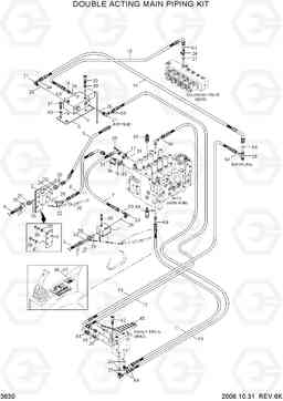 3630 DOUBLE ACTING MAIN PIPING KIT R210LC-7H(#9001-), Hyundai