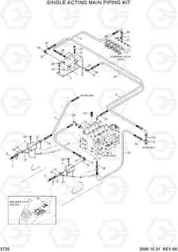 3720 SINGLE ACTING MAIN PIPING KIT R210LC-7H(#9001-), Hyundai