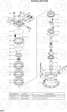 4101 SWING MOTOR R210LC-7H(#9001-), Hyundai