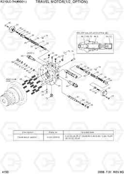 4150 TRAVEL MOTOR(1/2, OPTION) R210LC-7H(#9001-), Hyundai