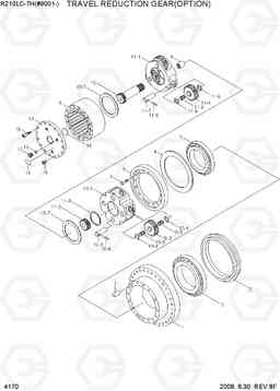 4170 TRAVEL REDUCTION GEAR(OPTION) R210LC-7H(#9001-), Hyundai