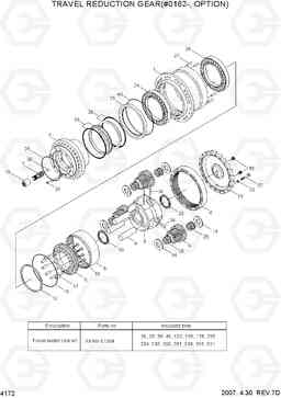 4172 TRAVEL REDUCTION GEAR R210LC-7H(#9001-), Hyundai