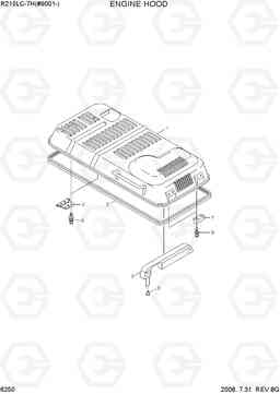 6250 ENGINE HOOD R210LC-7H(#9001-), Hyundai