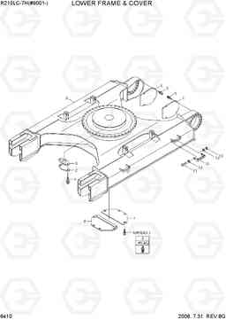 6410 LOWER FRAME & COVER R210LC-7H(#9001-), Hyundai