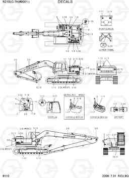 8110 DECALS R210LC-7H(#9001-), Hyundai
