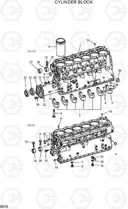 9010 CYLINDER BLOCK R210LC-7H(#9001-), Hyundai