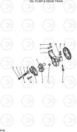 9150 OIL PUMP & GEAR TRAIN R210LC-7H(#9001-), Hyundai