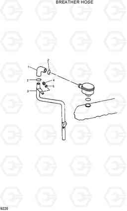 9220 BREATHER HOSE R210LC-7H(#9001-), Hyundai