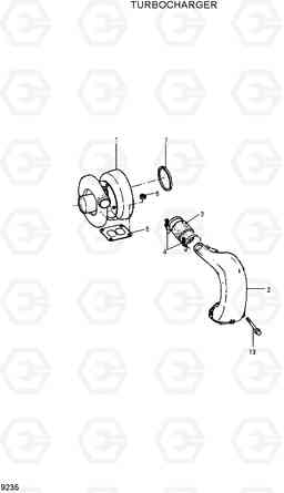 9235 TURBOCHARGER R210LC-7H(#9001-), Hyundai