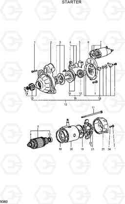 9360 STARTER R210LC-7H(#9001-), Hyundai